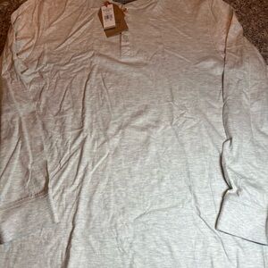 NWT Weatherproof Vintage Oatmeal Henley Long Sleeve Men’s Size XL